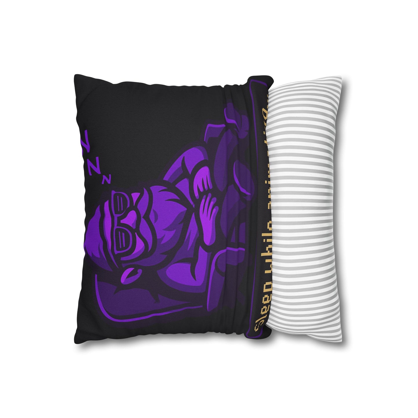 Gamer Gnome Purple Logo Throw Pillowcase