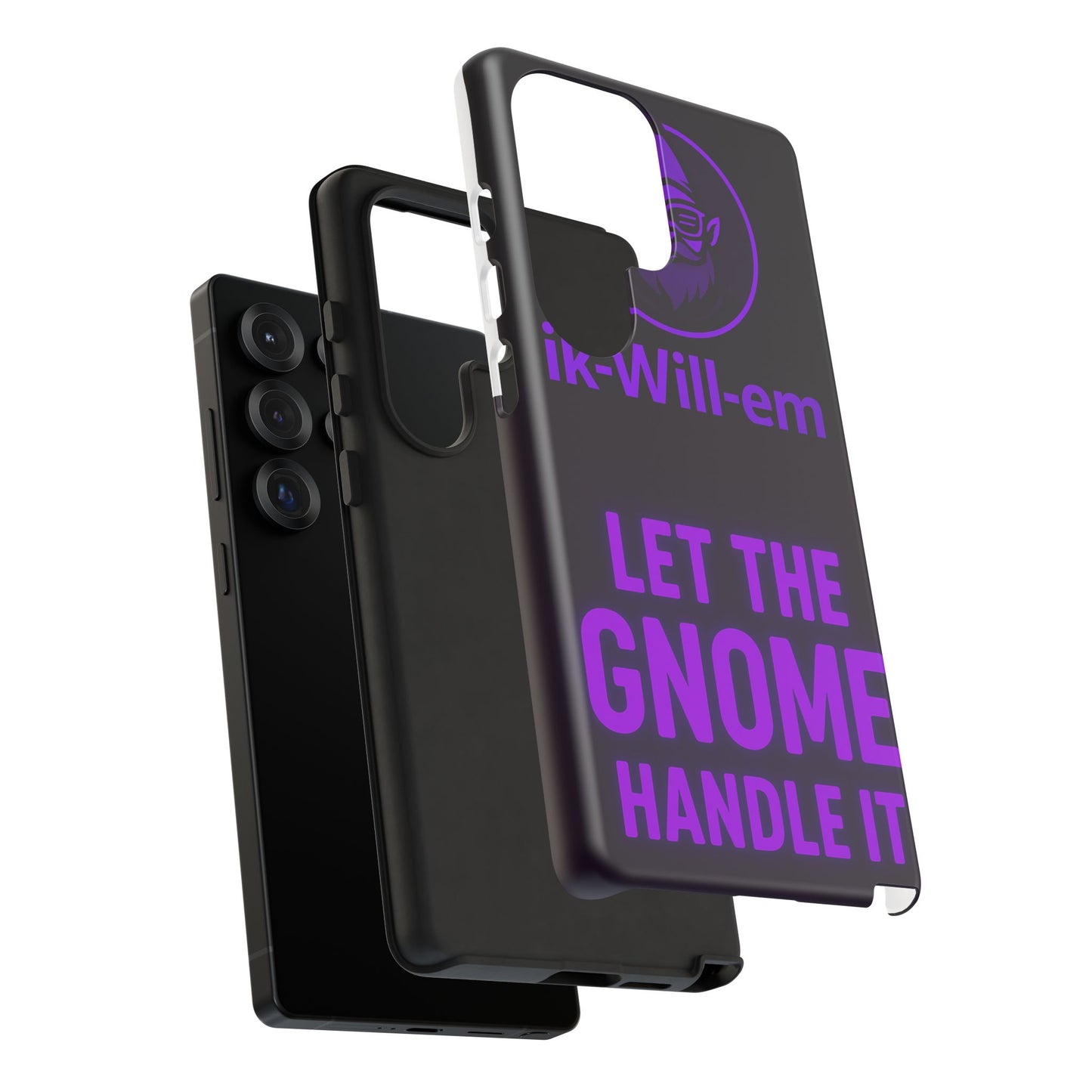 Phone Case — "Let the Gnome Handle It" Purple Neon Gnome Protective Case