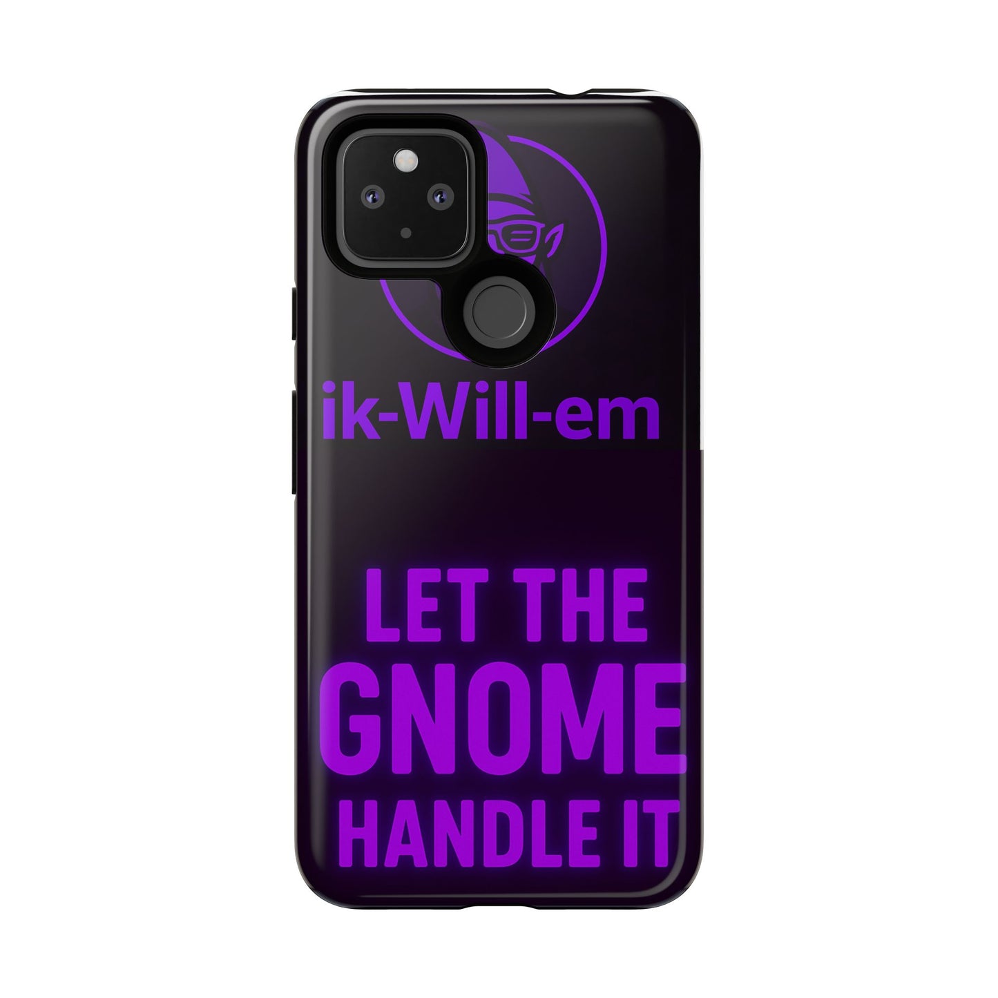 Phone Case — "Let the Gnome Handle It" Purple Neon Gnome Protective Case