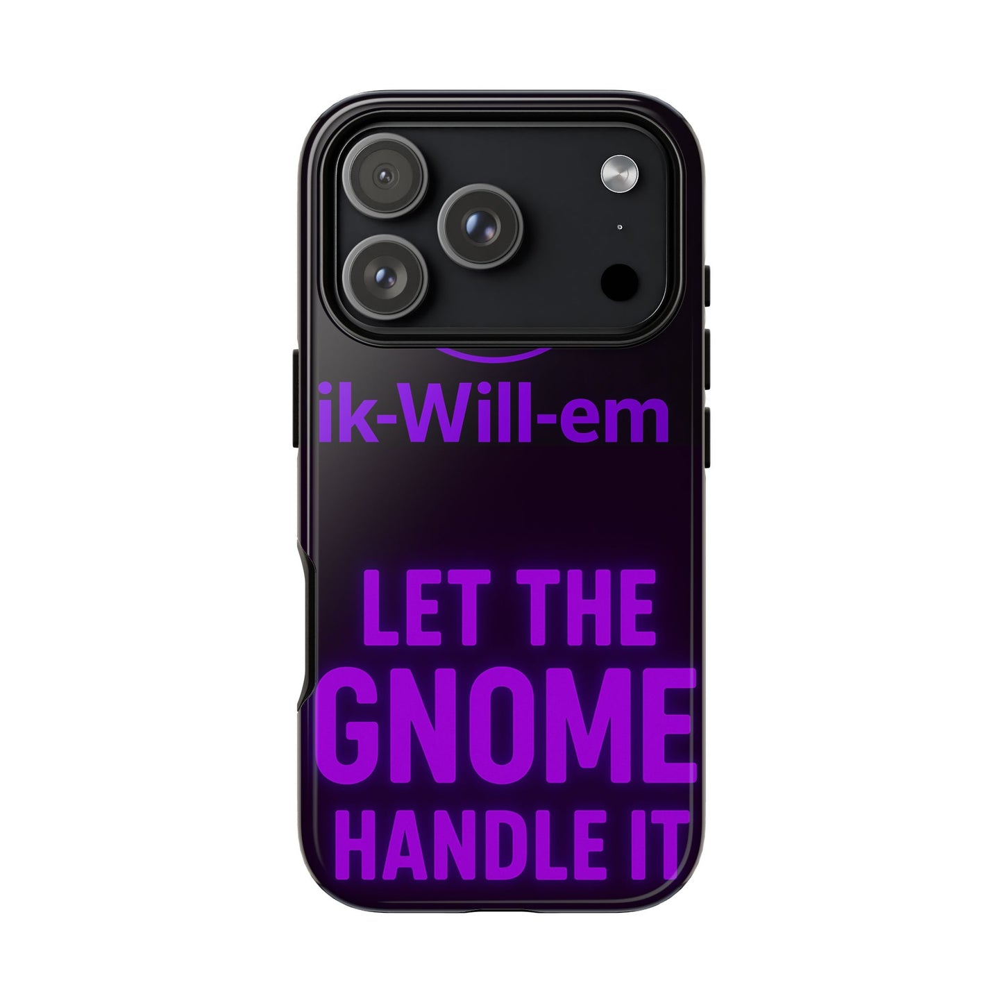 Phone Case — "Let the Gnome Handle It" Purple Neon Gnome Protective Case