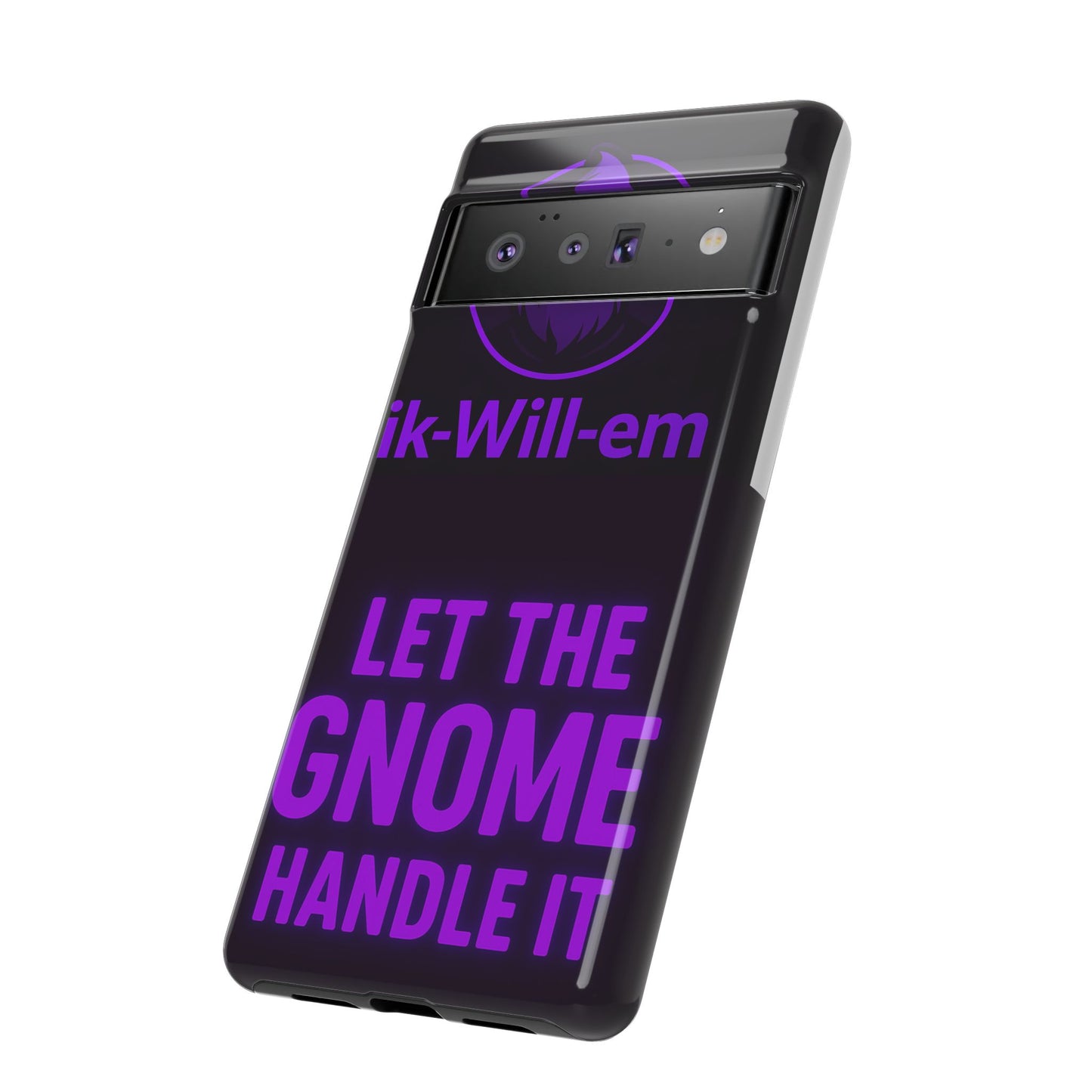 Phone Case — "Let the Gnome Handle It" Purple Neon Gnome Protective Case