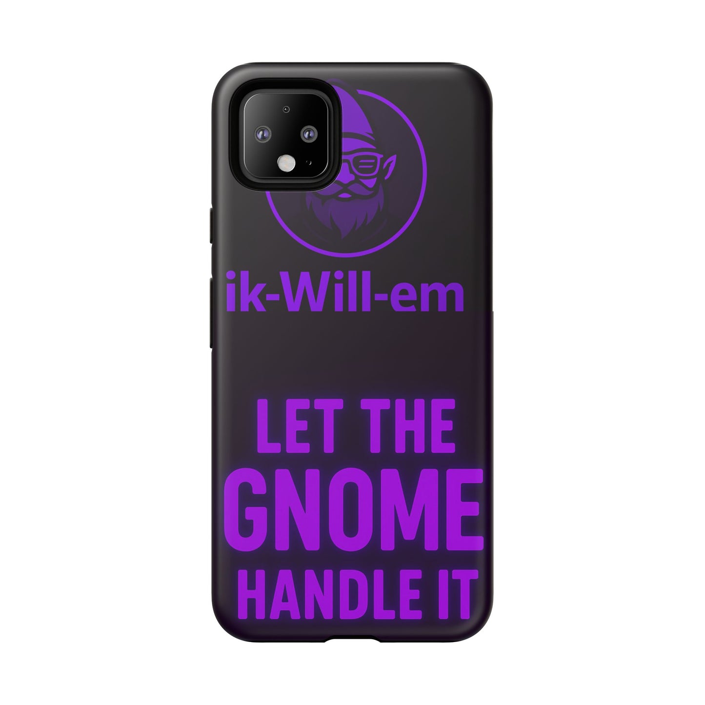 Phone Case — "Let the Gnome Handle It" Purple Neon Gnome Protective Case