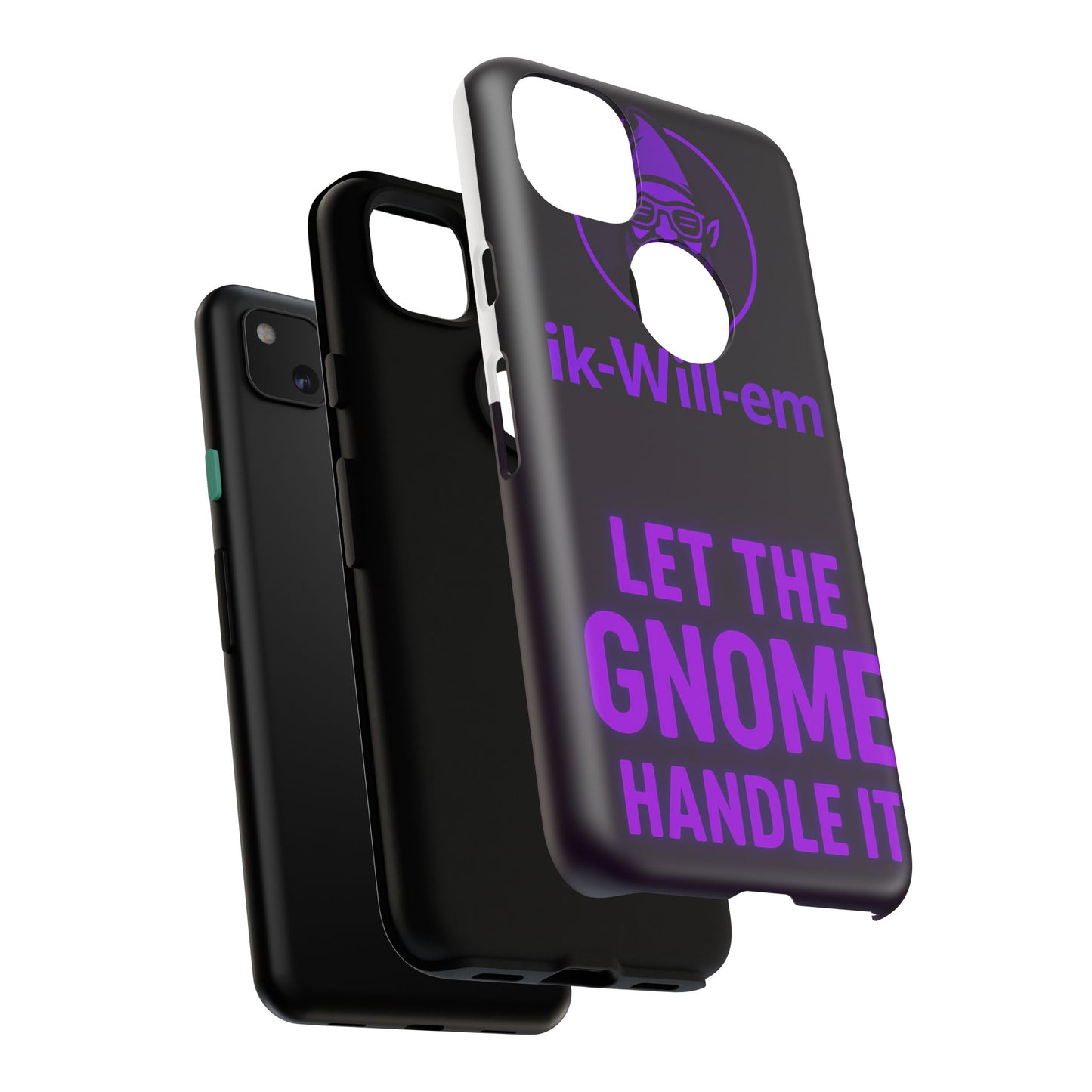 Phone Case — "Let the Gnome Handle It" Purple Neon Gnome Protective Case