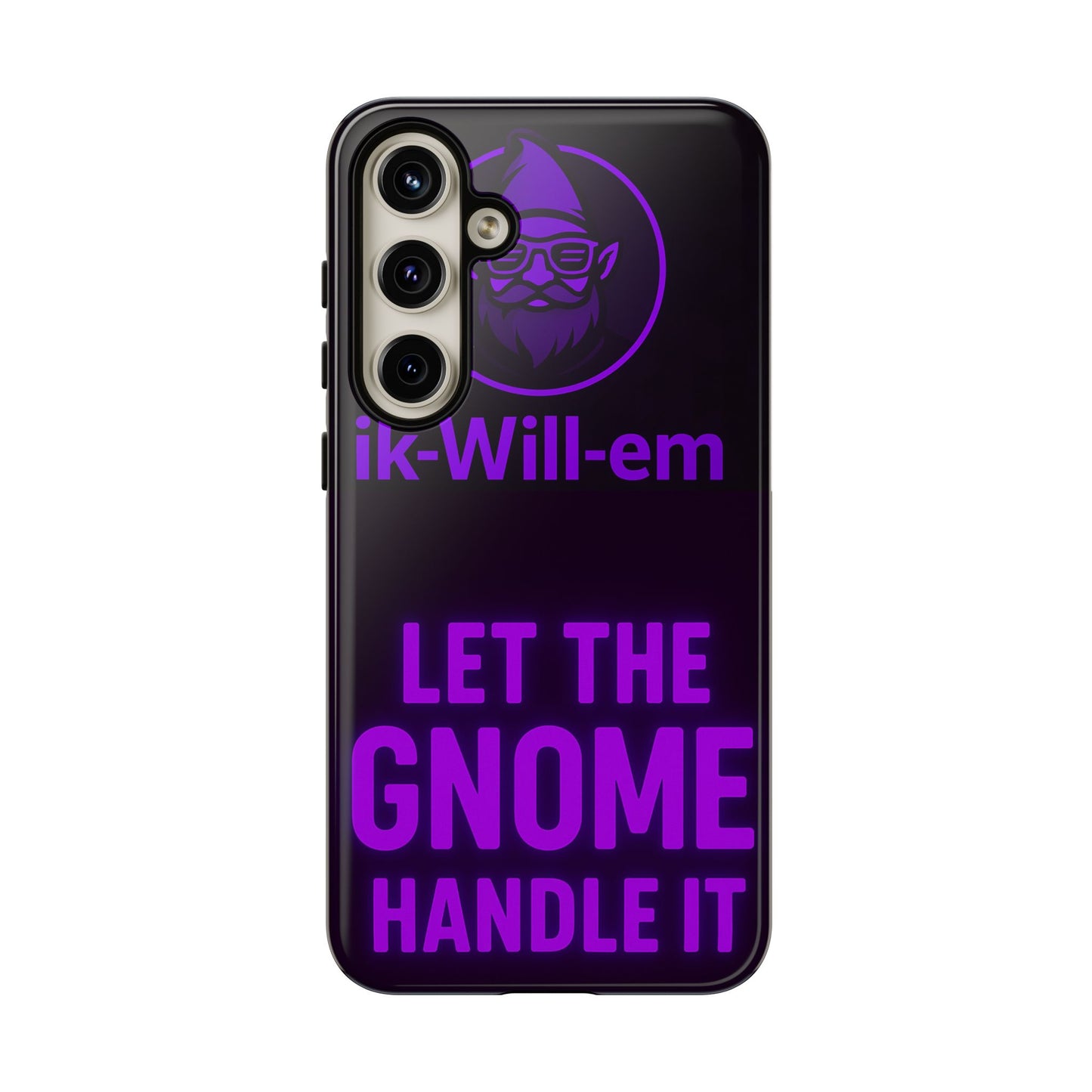 Phone Case — "Let the Gnome Handle It" Purple Neon Gnome Protective Case