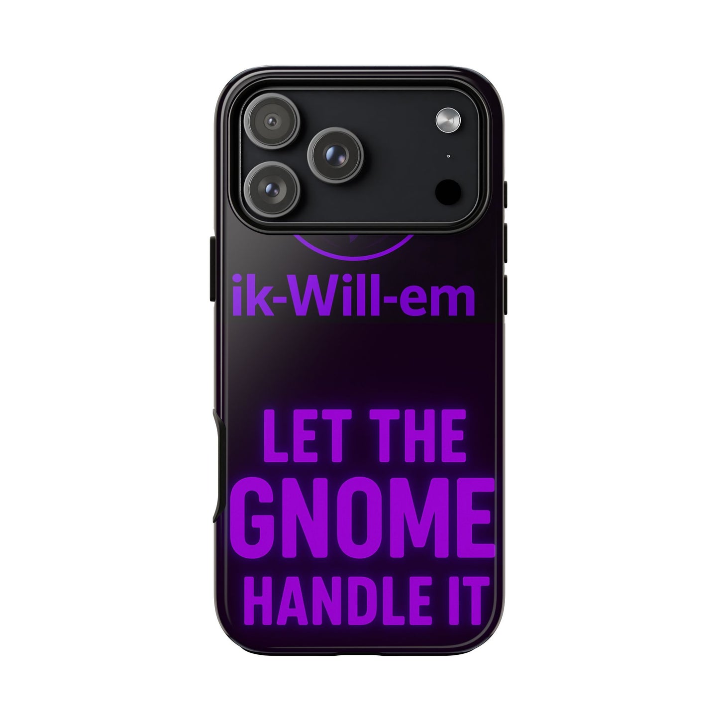 Phone Case — "Let the Gnome Handle It" Purple Neon Gnome Protective Case