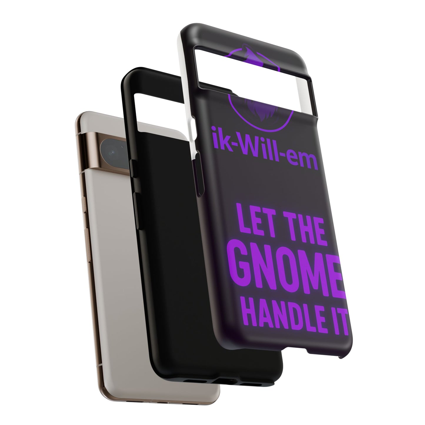 Phone Case — "Let the Gnome Handle It" Purple Neon Gnome Protective Case