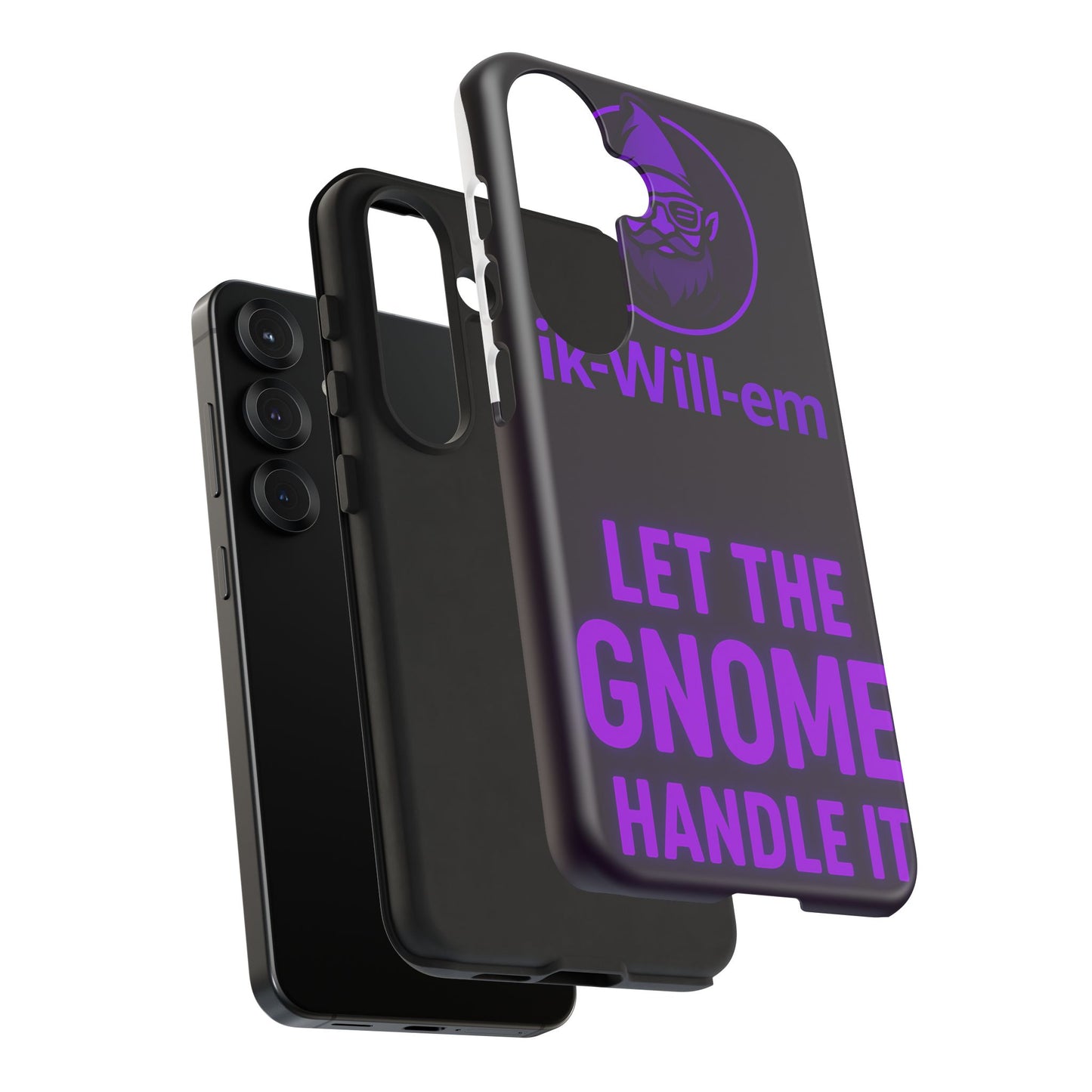 Phone Case — "Let the Gnome Handle It" Purple Neon Gnome Protective Case