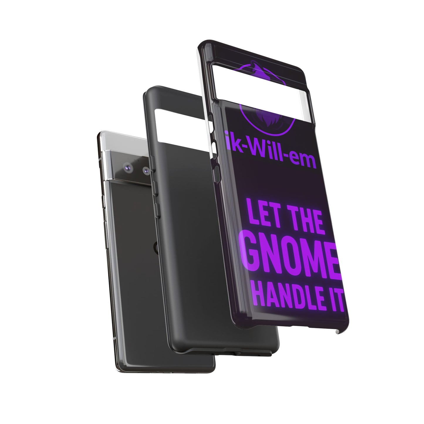 Phone Case — "Let the Gnome Handle It" Purple Neon Gnome Protective Case