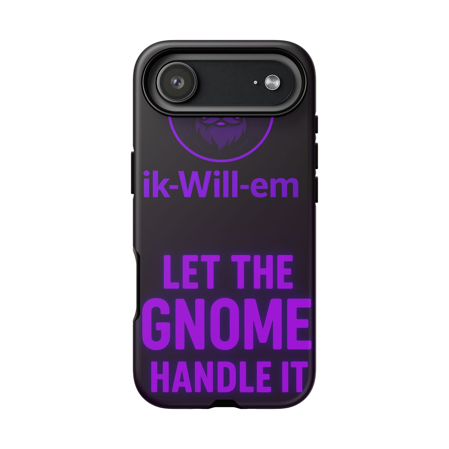 Phone Case — "Let the Gnome Handle It" Purple Neon Gnome Protective Case