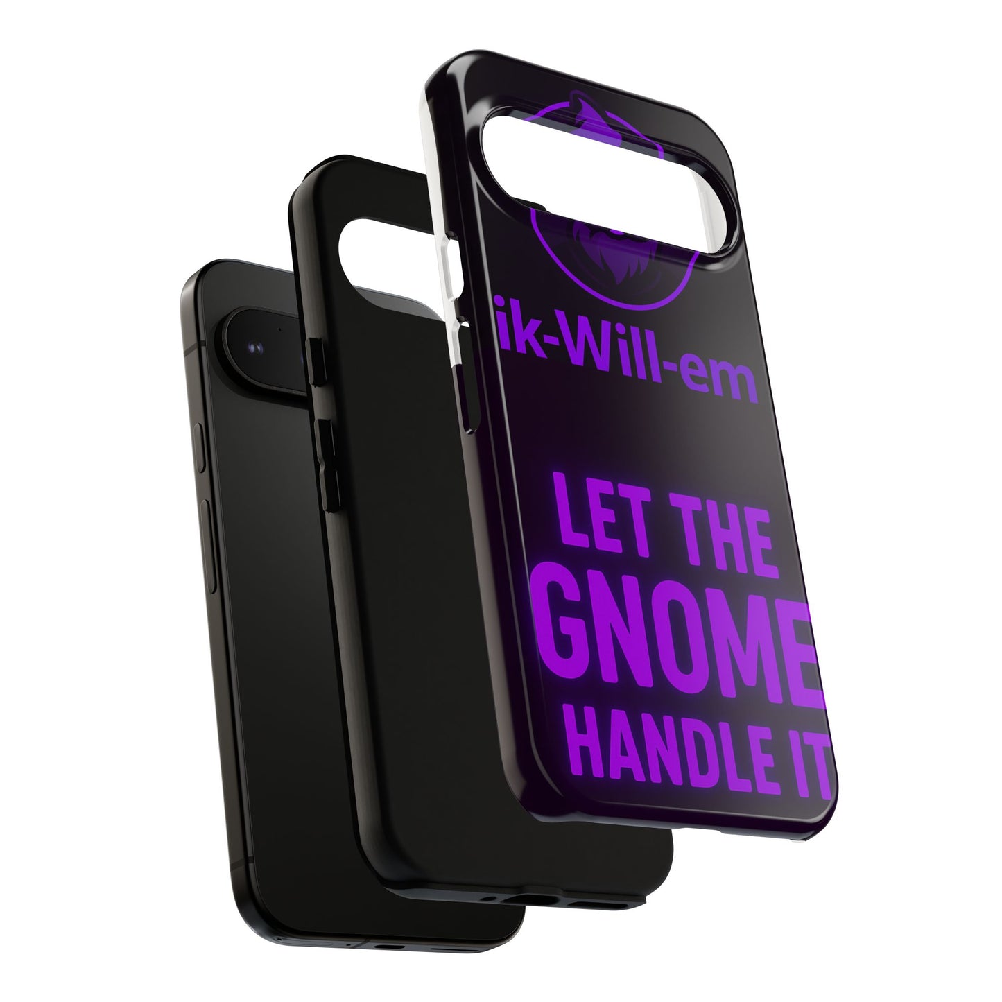Phone Case — "Let the Gnome Handle It" Purple Neon Gnome Protective Case