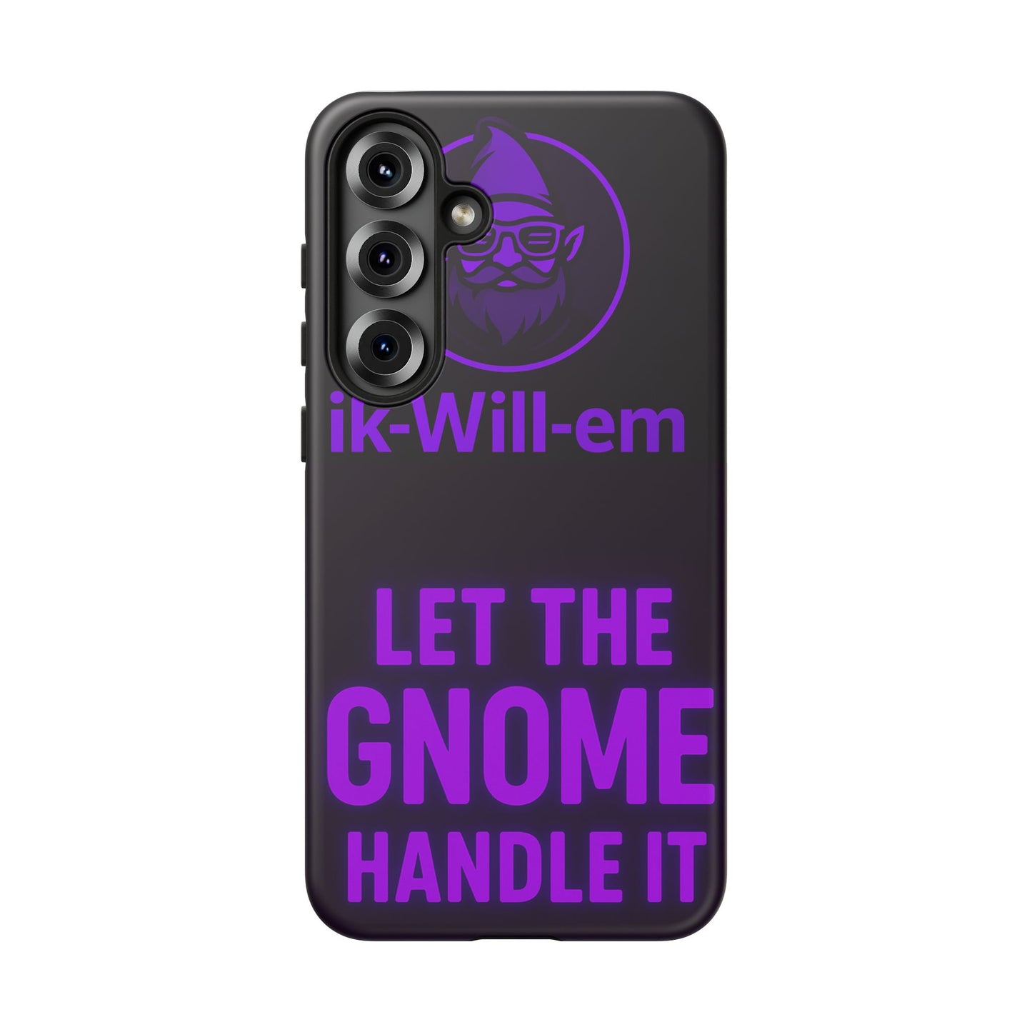 Phone Case — "Let the Gnome Handle It" Purple Neon Gnome Protective Case