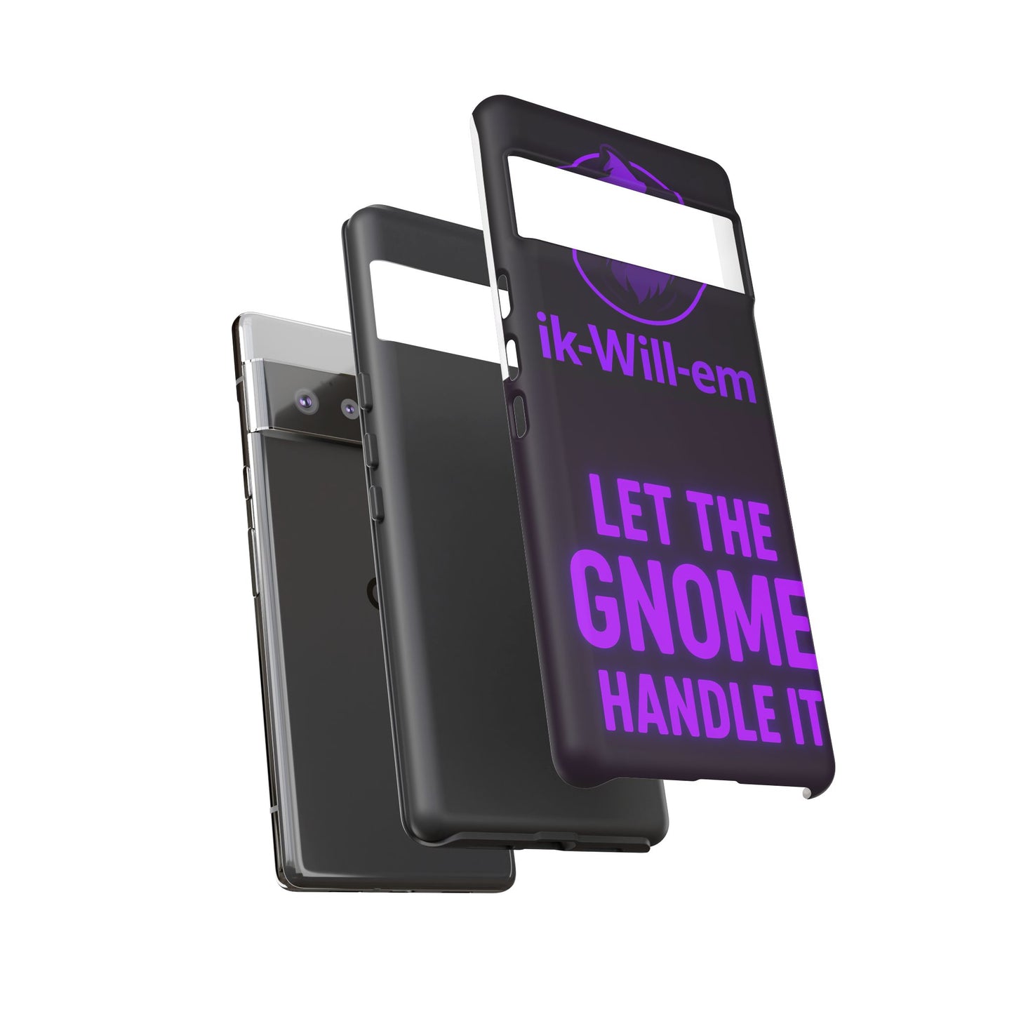 Phone Case — "Let the Gnome Handle It" Purple Neon Gnome Protective Case