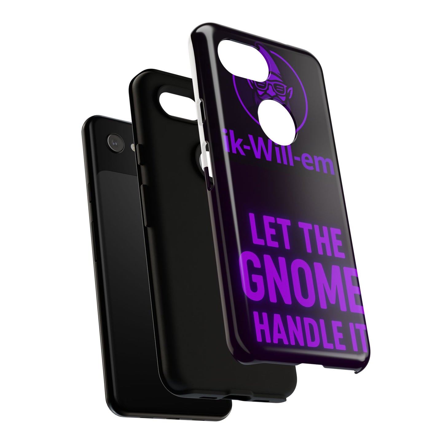 Phone Case — "Let the Gnome Handle It" Purple Neon Gnome Protective Case
