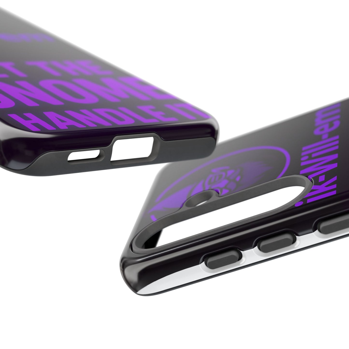 Phone Case — "Let the Gnome Handle It" Purple Neon Gnome Protective Case