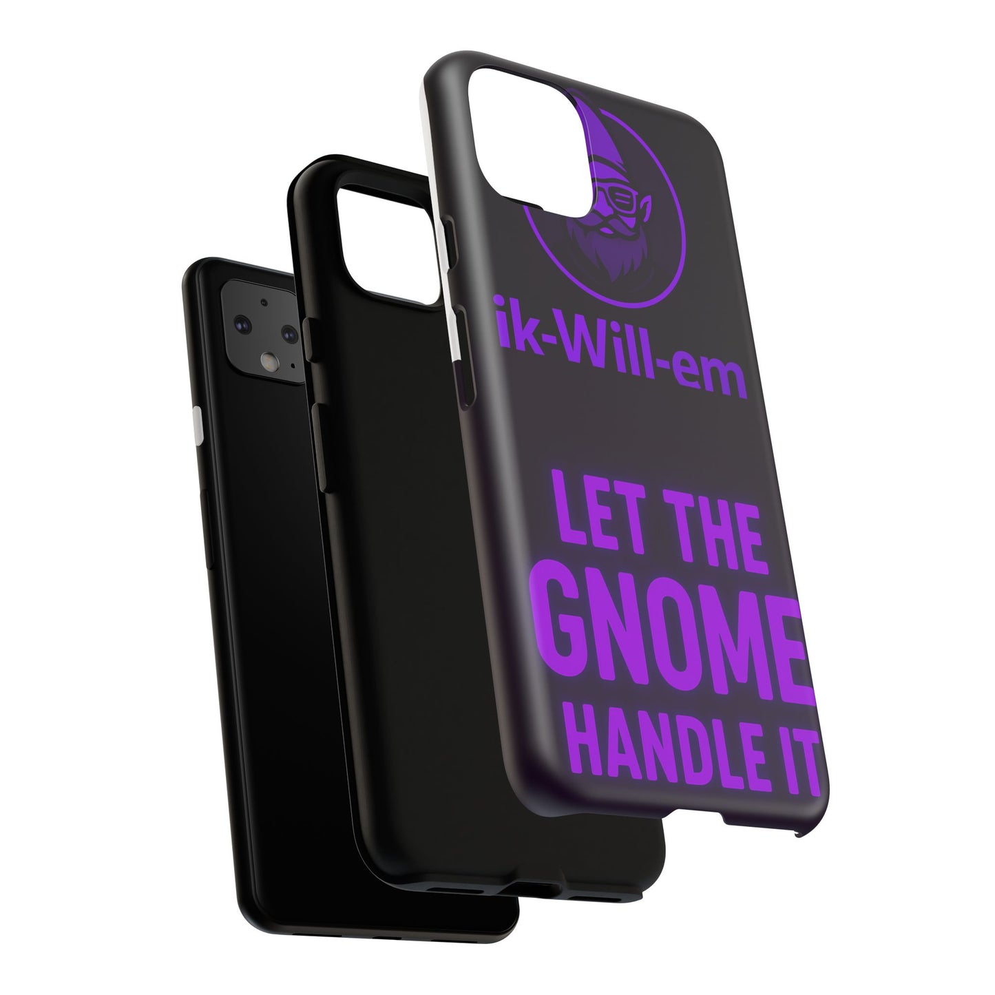 Phone Case — "Let the Gnome Handle It" Purple Neon Gnome Protective Case