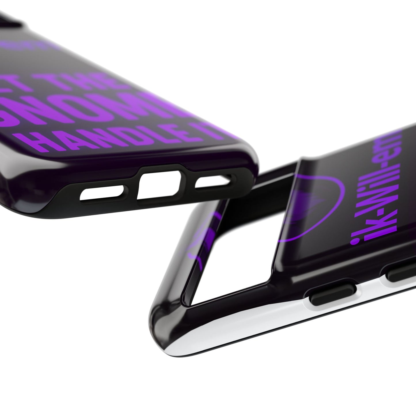Phone Case — "Let the Gnome Handle It" Purple Neon Gnome Protective Case