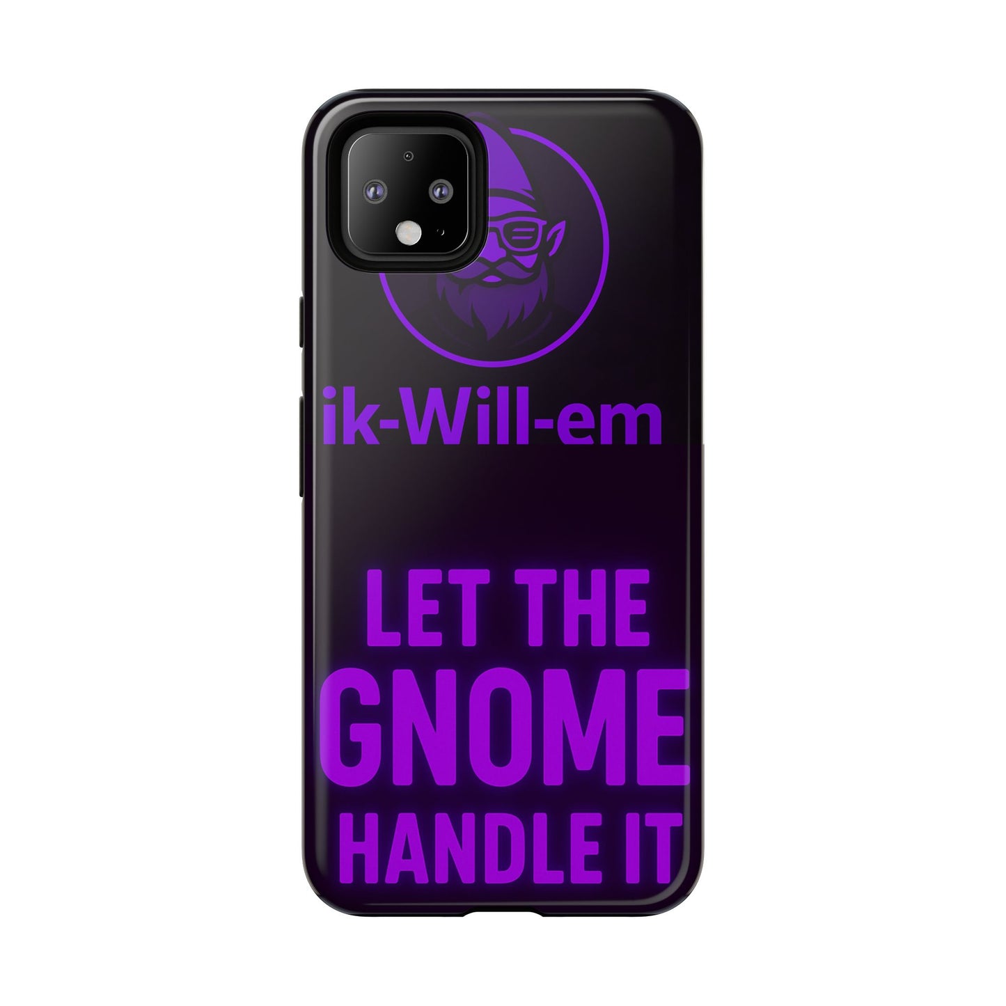 Phone Case — "Let the Gnome Handle It" Purple Neon Gnome Protective Case