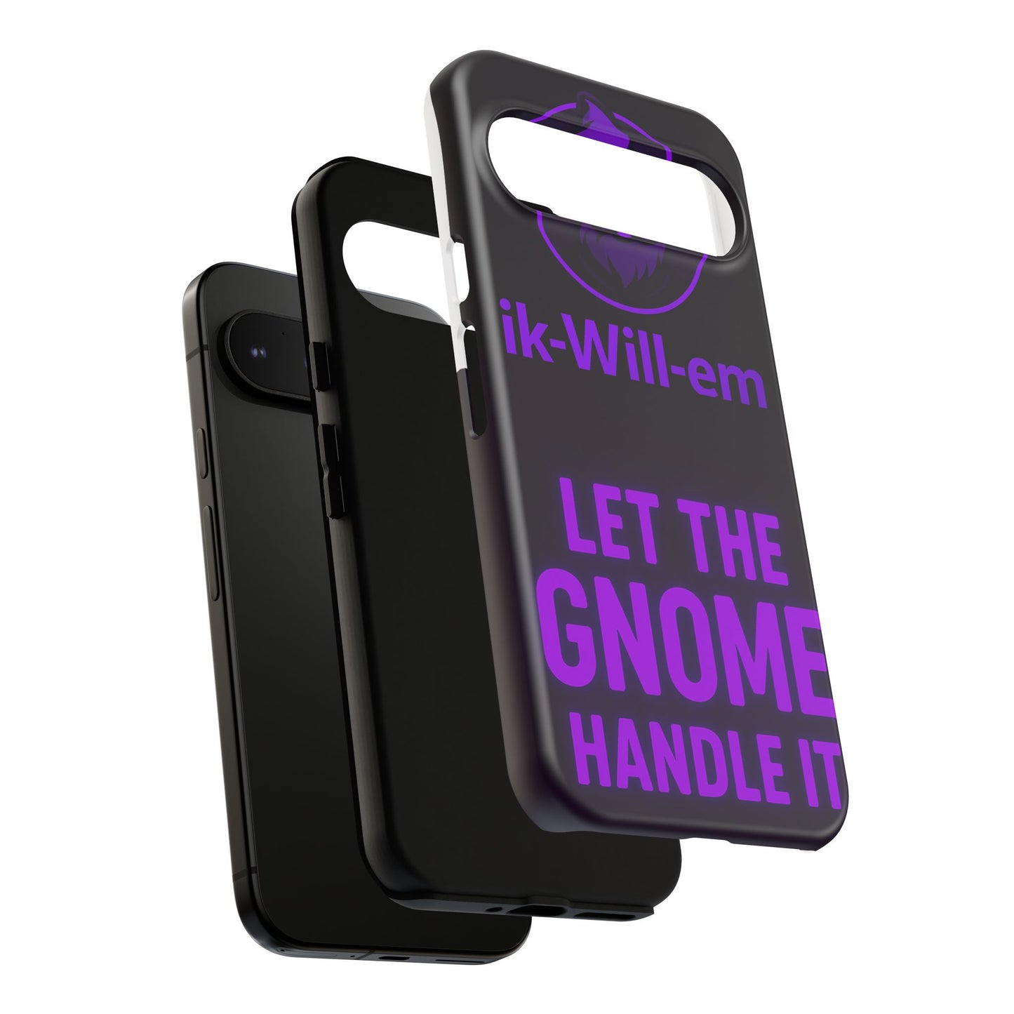 Phone Case — "Let the Gnome Handle It" Purple Neon Gnome Protective Case