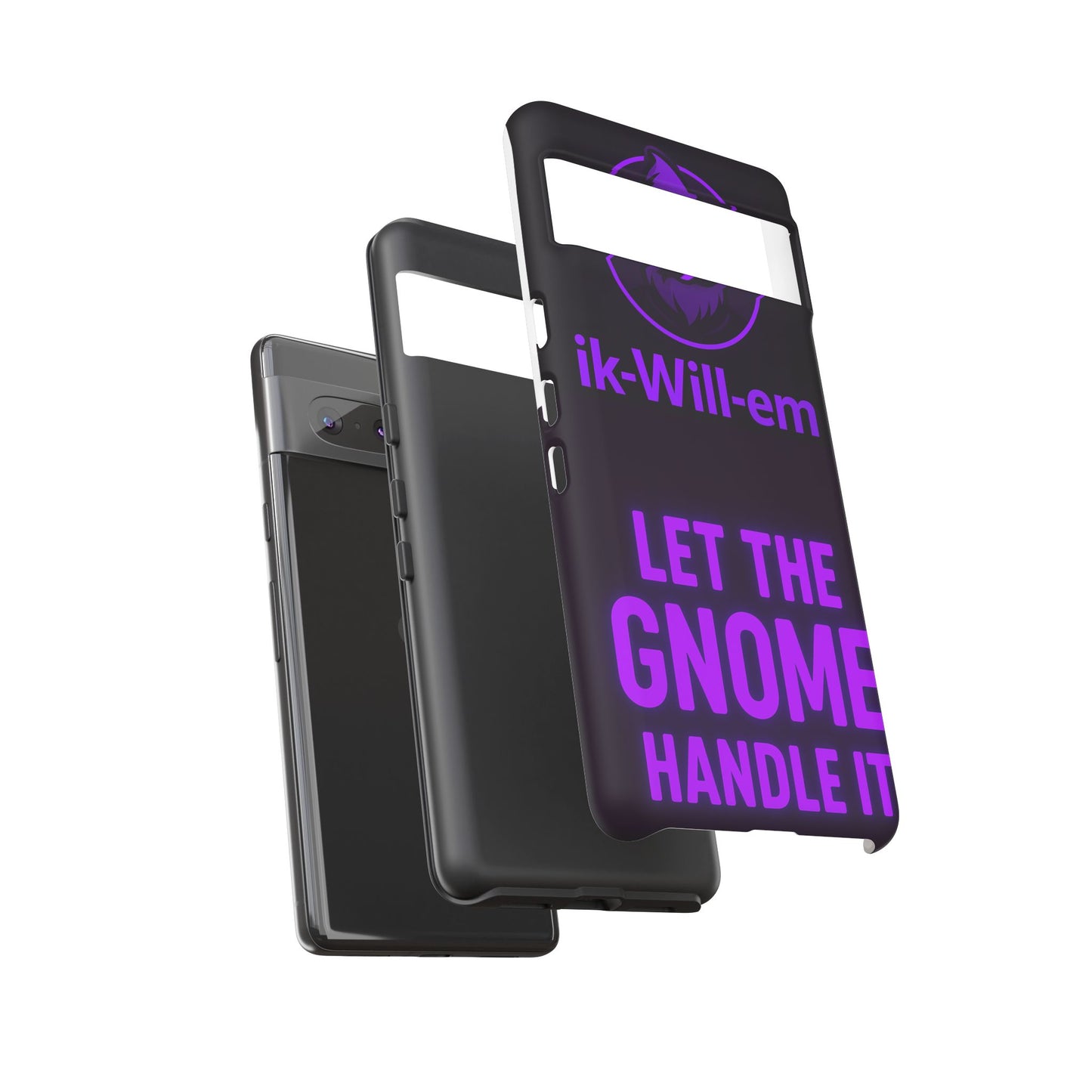 Phone Case — "Let the Gnome Handle It" Purple Neon Gnome Protective Case
