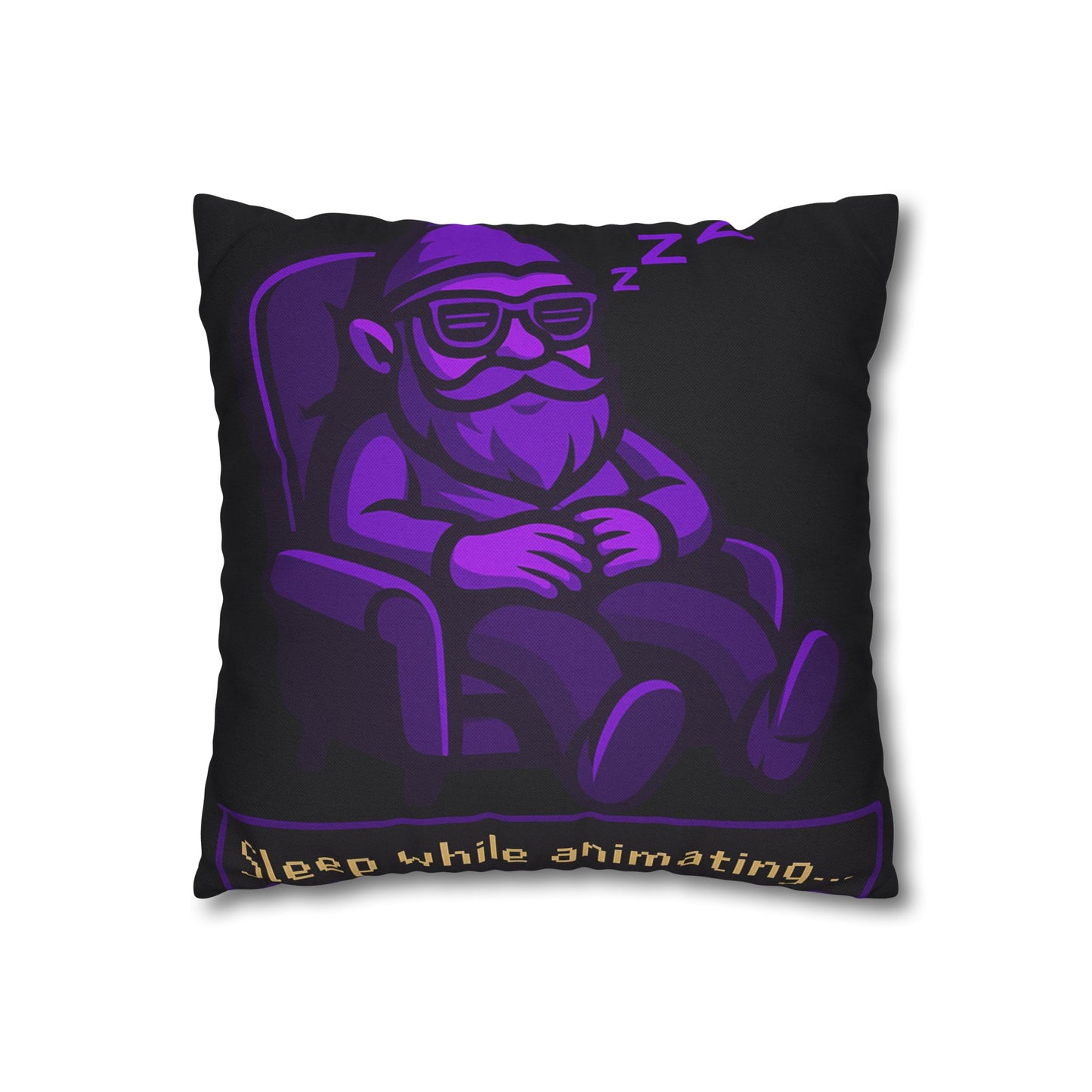Gamer Gnome Purple Logo Throw Pillowcase
