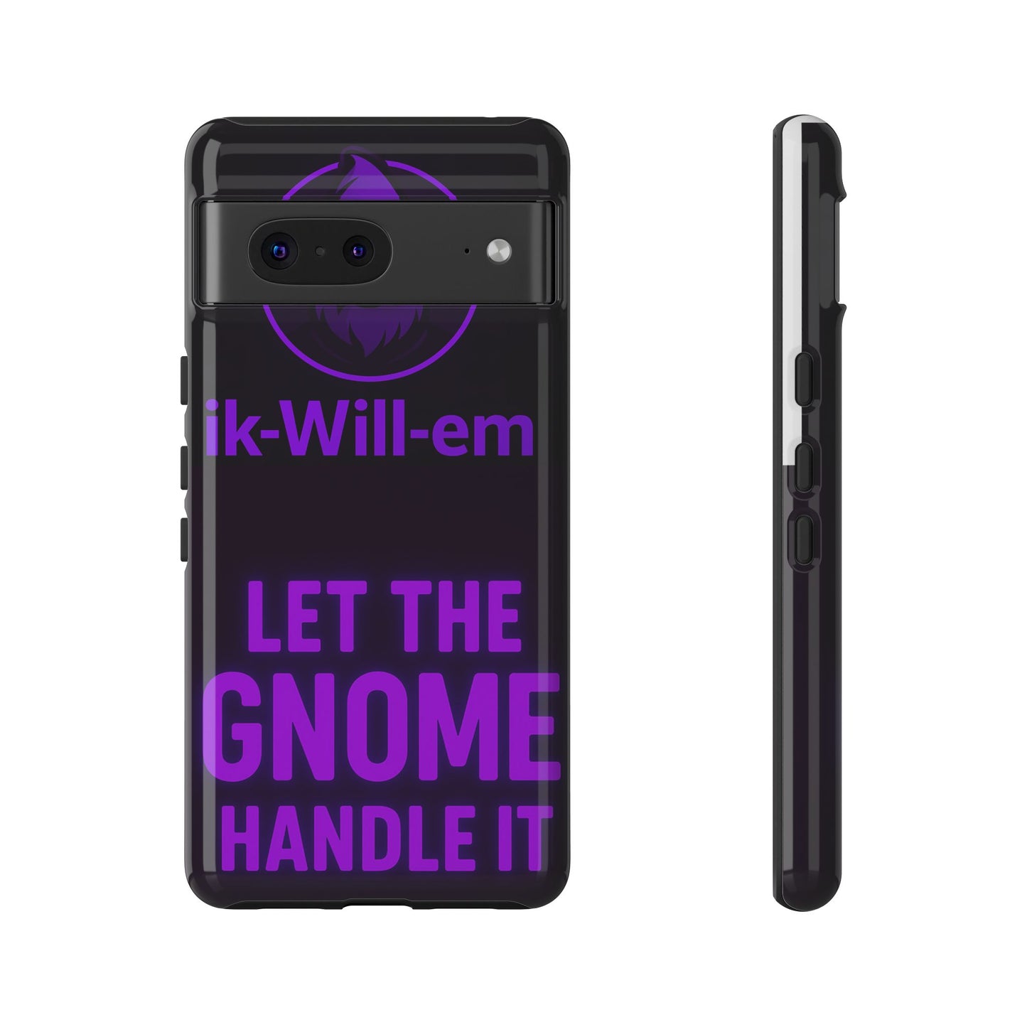 Phone Case — "Let the Gnome Handle It" Purple Neon Gnome Protective Case