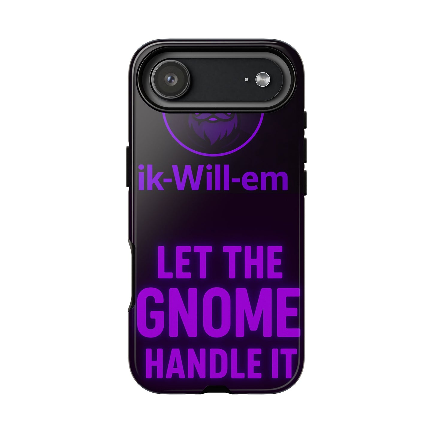 Phone Case — "Let the Gnome Handle It" Purple Neon Gnome Protective Case