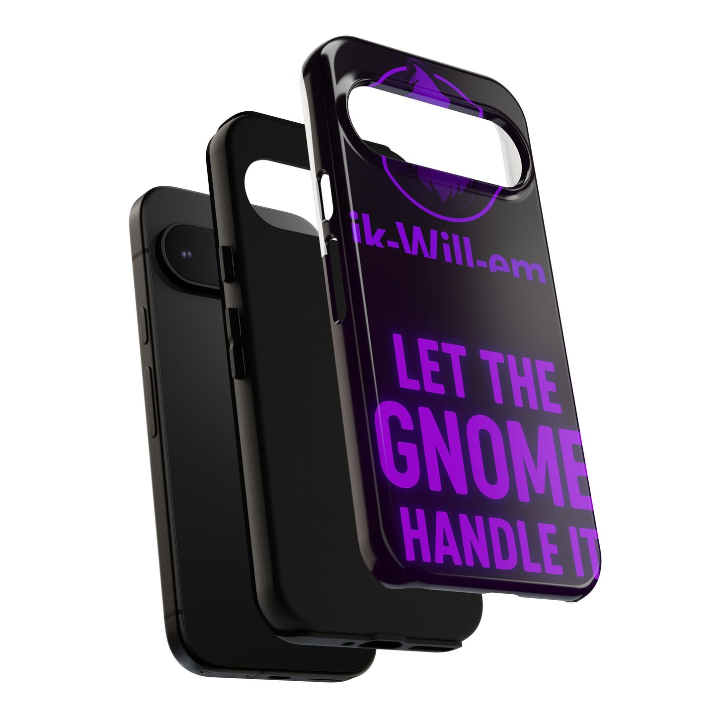 Phone Case — "Let the Gnome Handle It" Purple Neon Gnome Protective Case