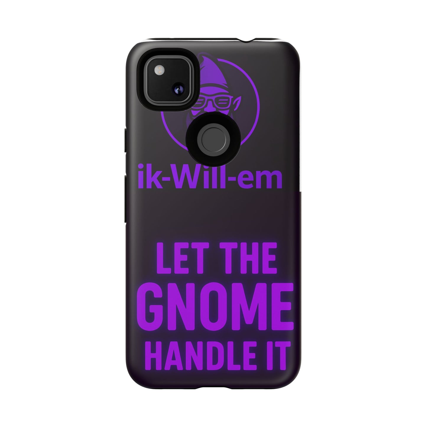 Phone Case — "Let the Gnome Handle It" Purple Neon Gnome Protective Case