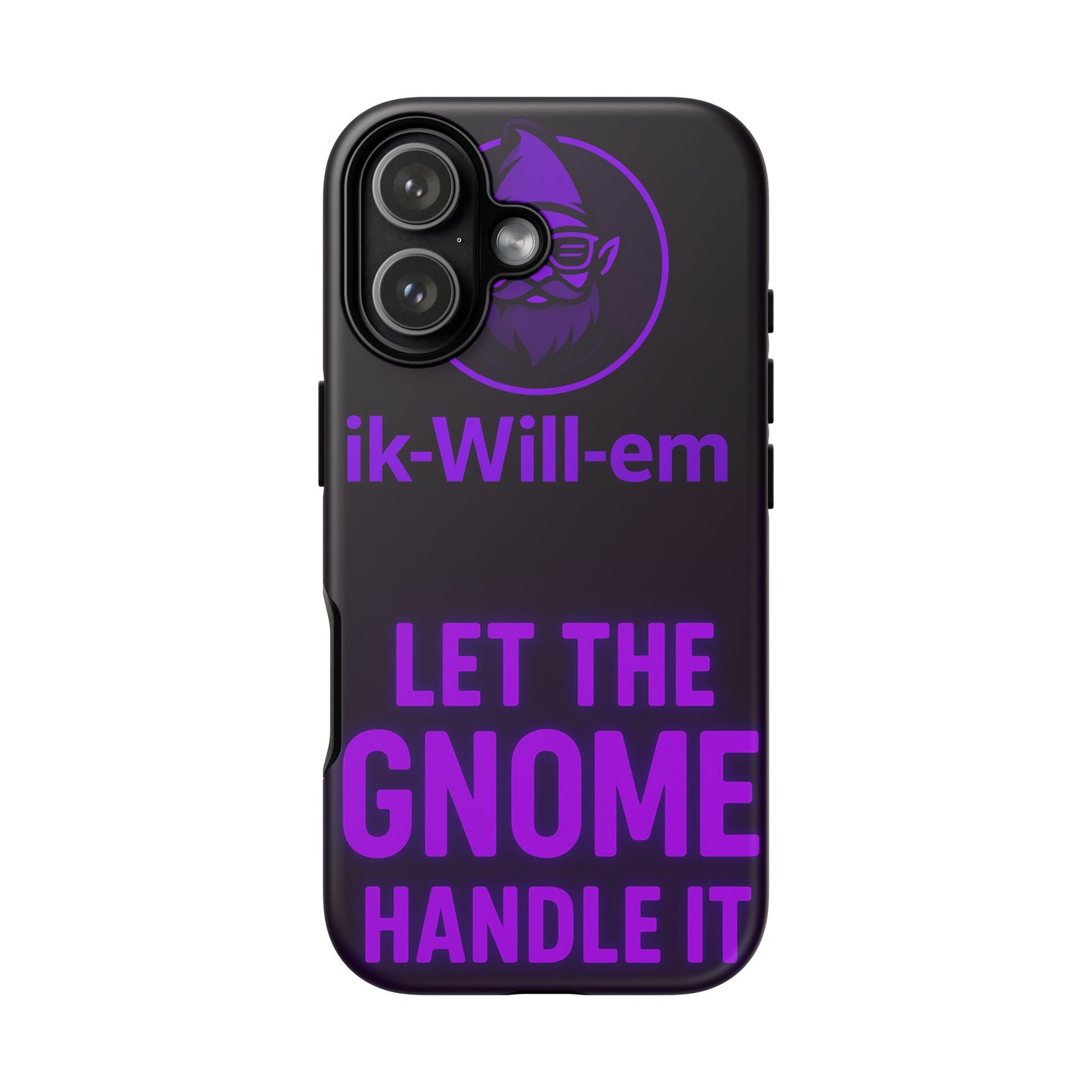 Phone Case — "Let the Gnome Handle It" Purple Neon Gnome Protective Case