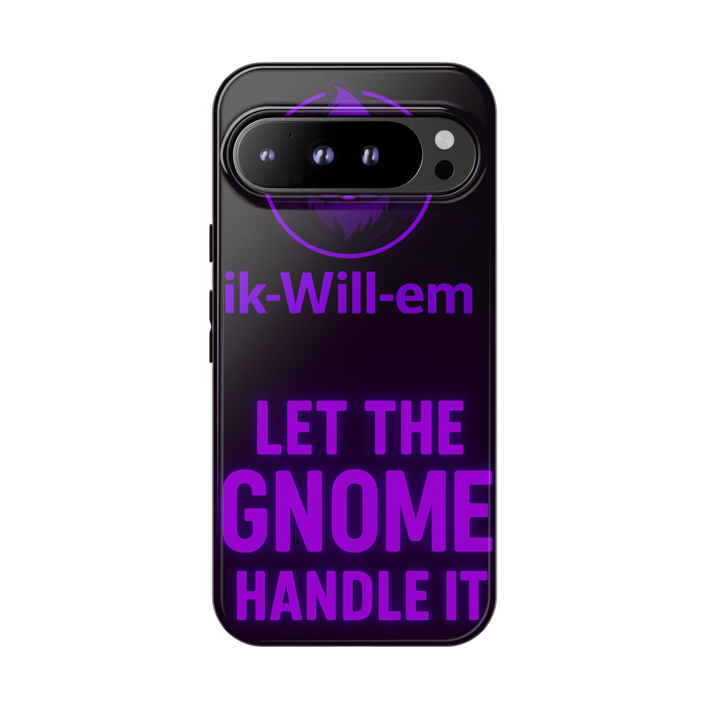 Phone Case — "Let the Gnome Handle It" Purple Neon Gnome Protective Case