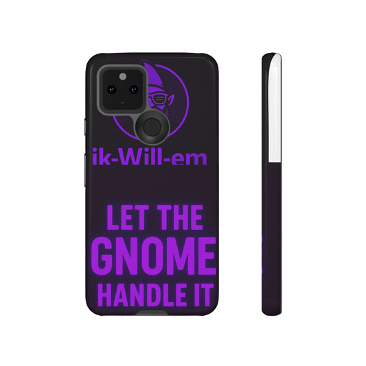 Phone Case — "Let the Gnome Handle It" Purple Neon Gnome Protective Case