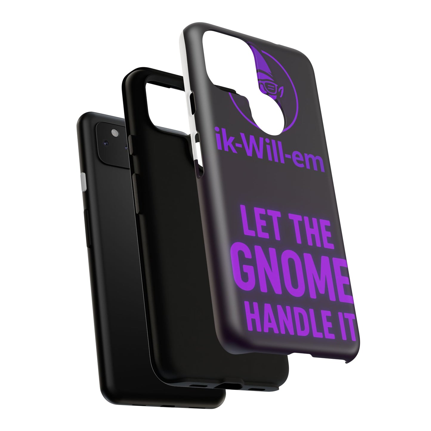 Phone Case — "Let the Gnome Handle It" Purple Neon Gnome Protective Case