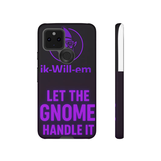 Phone Case — "Let the Gnome Handle It" Purple Neon Gnome Protective Case