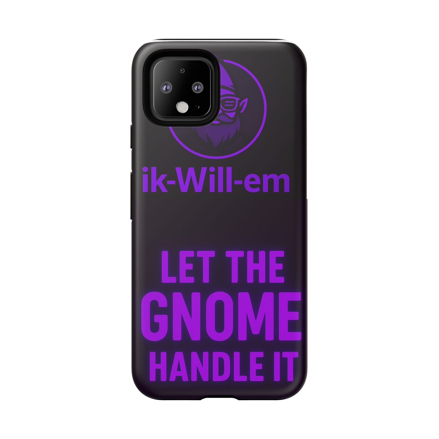 Phone Case — "Let the Gnome Handle It" Purple Neon Gnome Protective Case