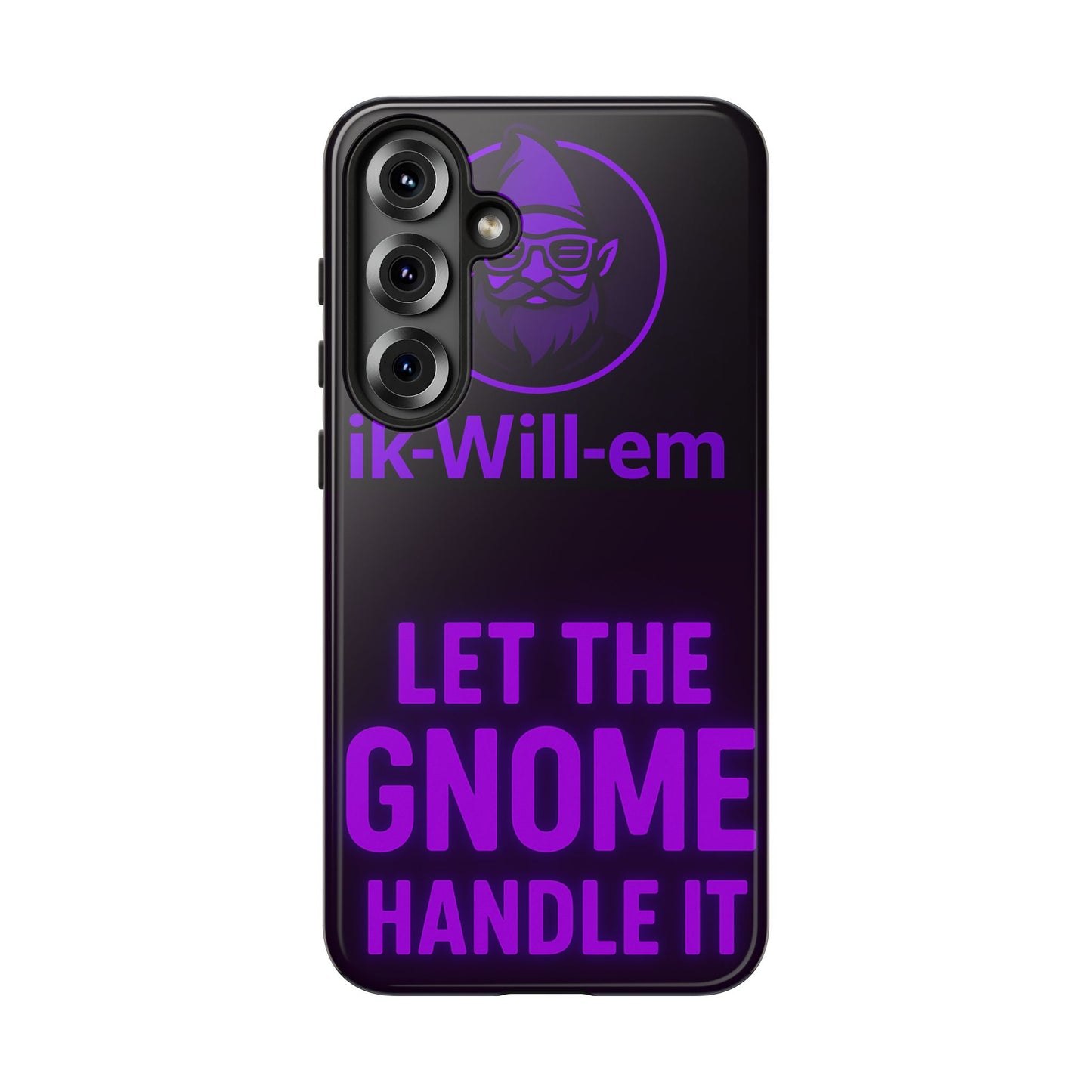 Phone Case — "Let the Gnome Handle It" Purple Neon Gnome Protective Case