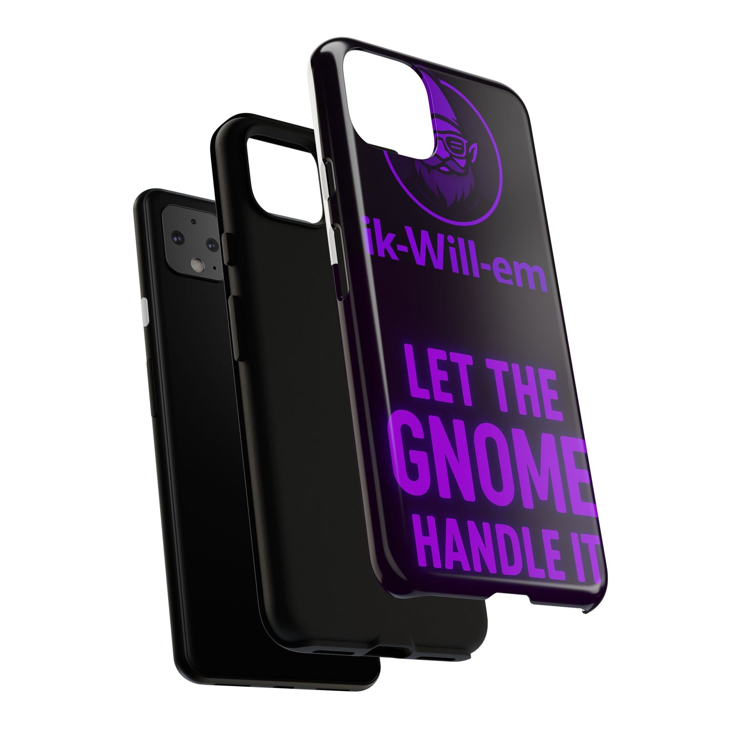 Phone Case — "Let the Gnome Handle It" Purple Neon Gnome Protective Case