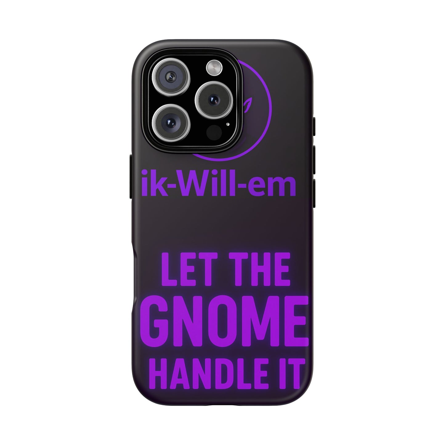 Phone Case — "Let the Gnome Handle It" Purple Neon Gnome Protective Case