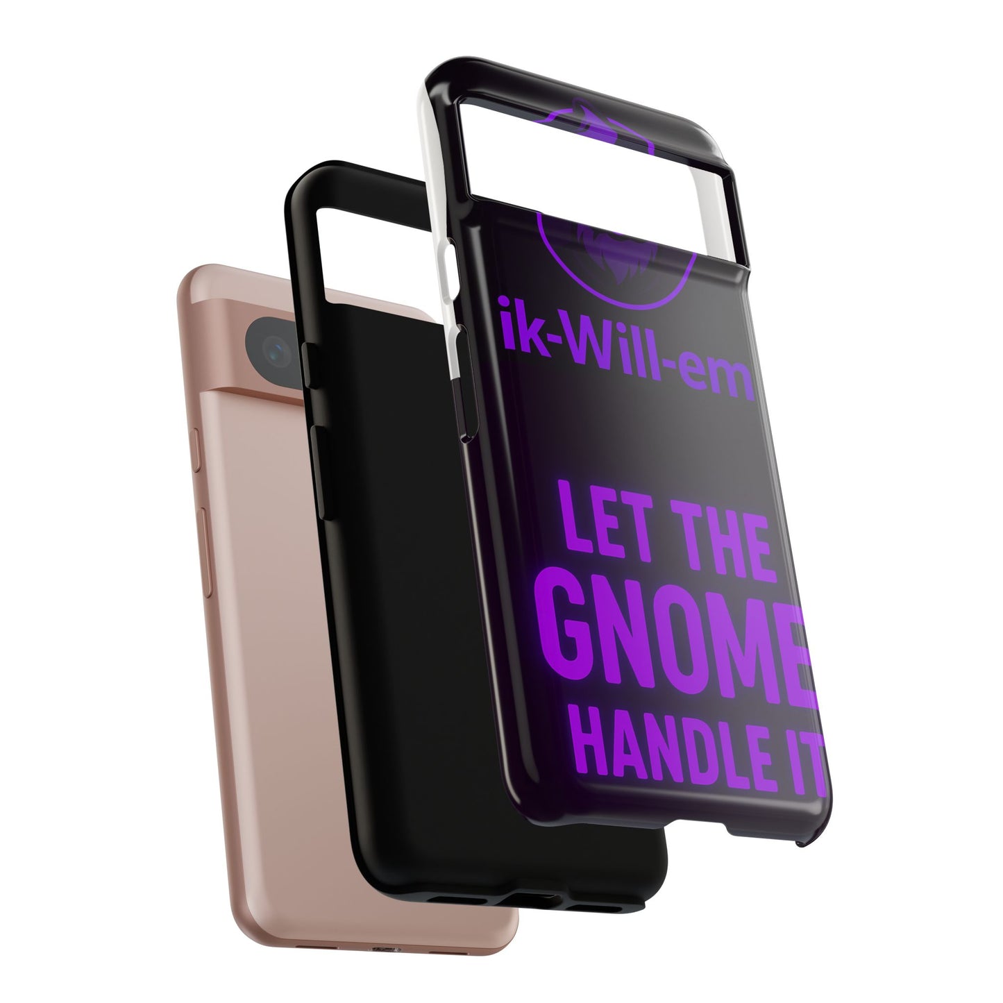 Phone Case — "Let the Gnome Handle It" Purple Neon Gnome Protective Case