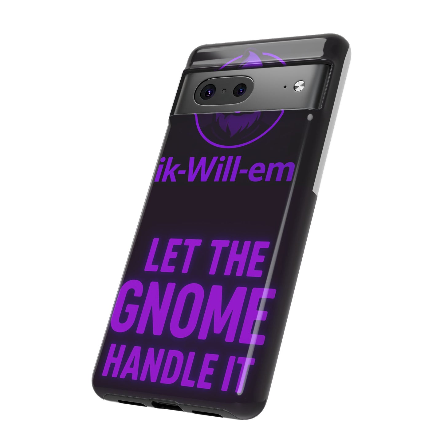 Phone Case — "Let the Gnome Handle It" Purple Neon Gnome Protective Case