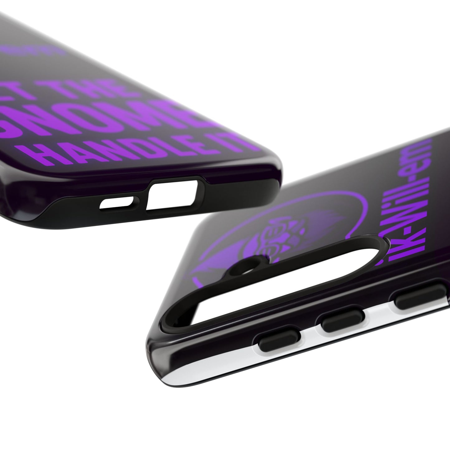Phone Case — "Let the Gnome Handle It" Purple Neon Gnome Protective Case