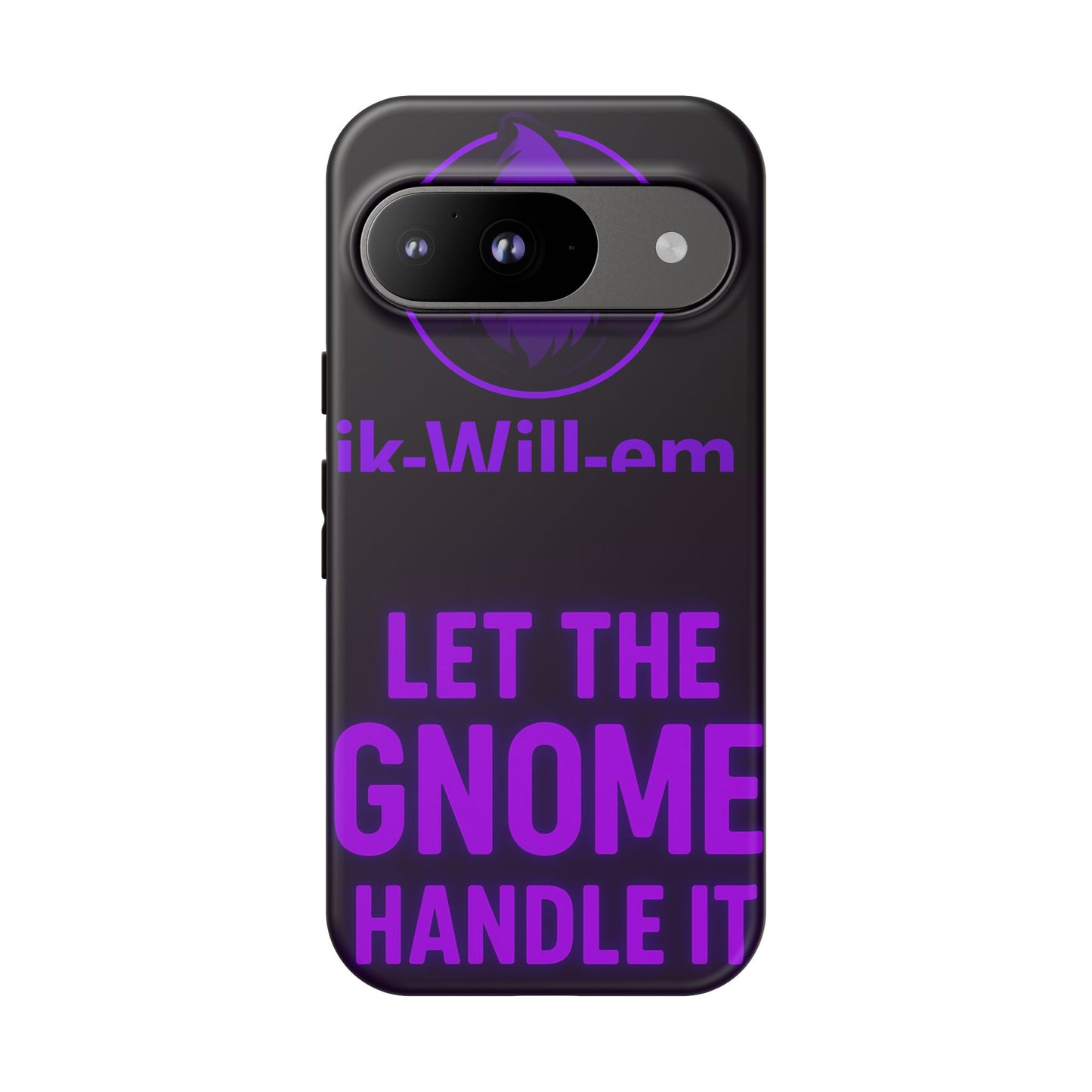 Phone Case — "Let the Gnome Handle It" Purple Neon Gnome Protective Case