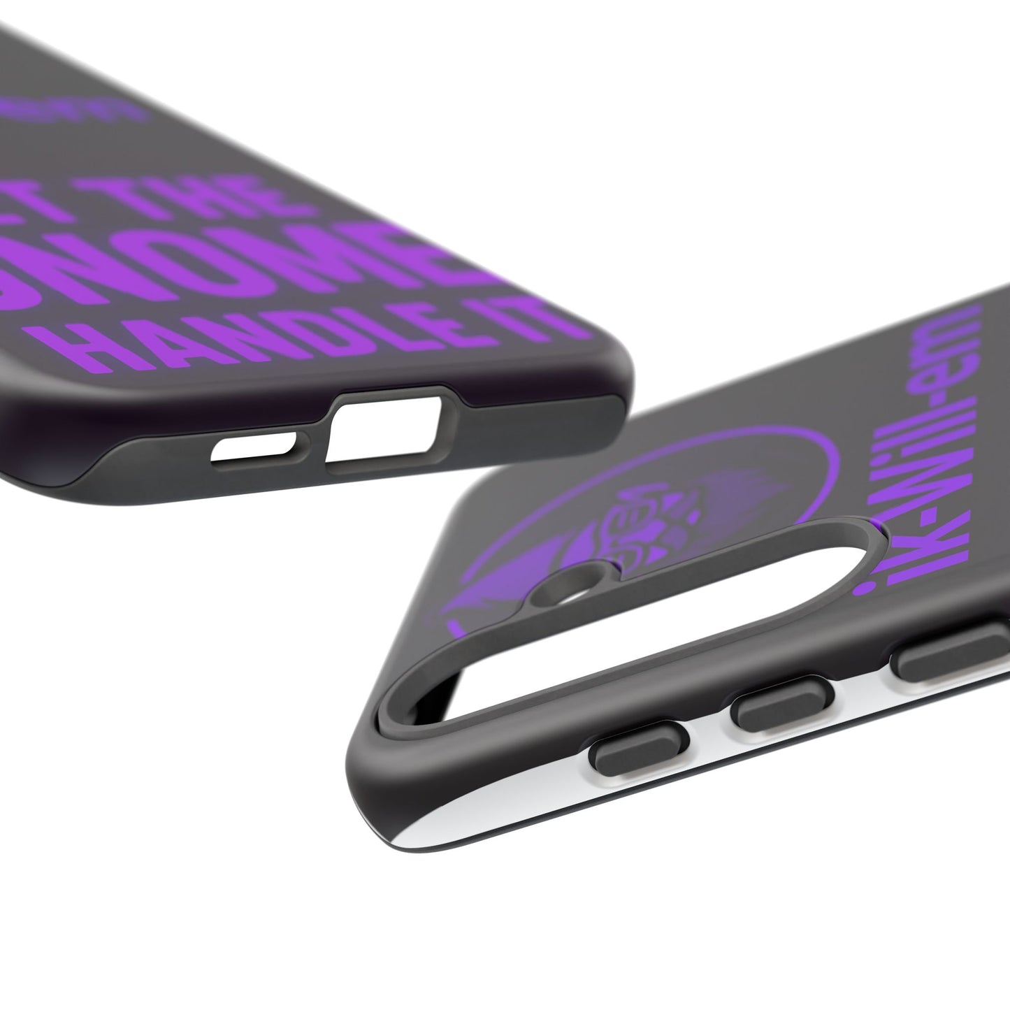 Phone Case — "Let the Gnome Handle It" Purple Neon Gnome Protective Case