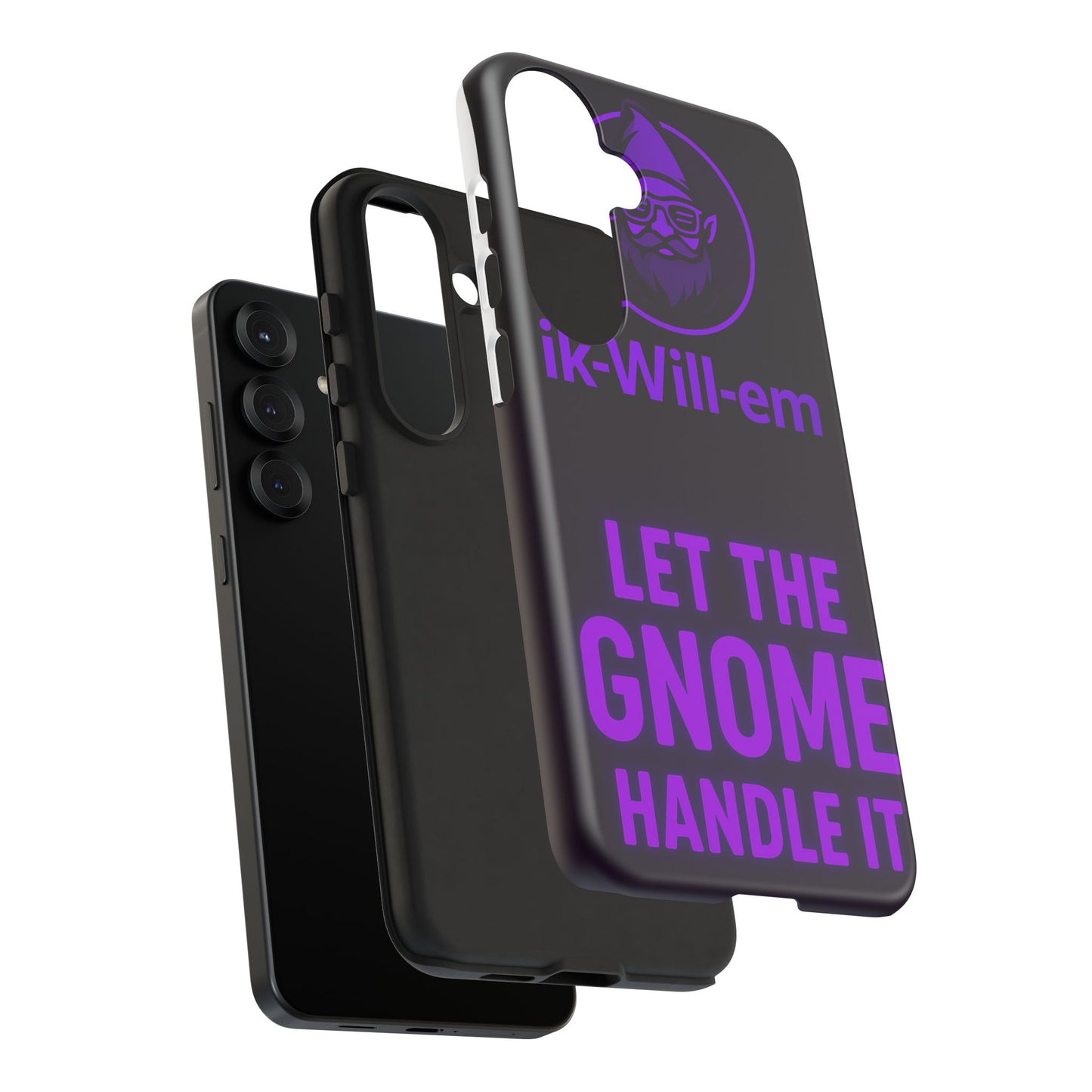 Phone Case — "Let the Gnome Handle It" Purple Neon Gnome Protective Case