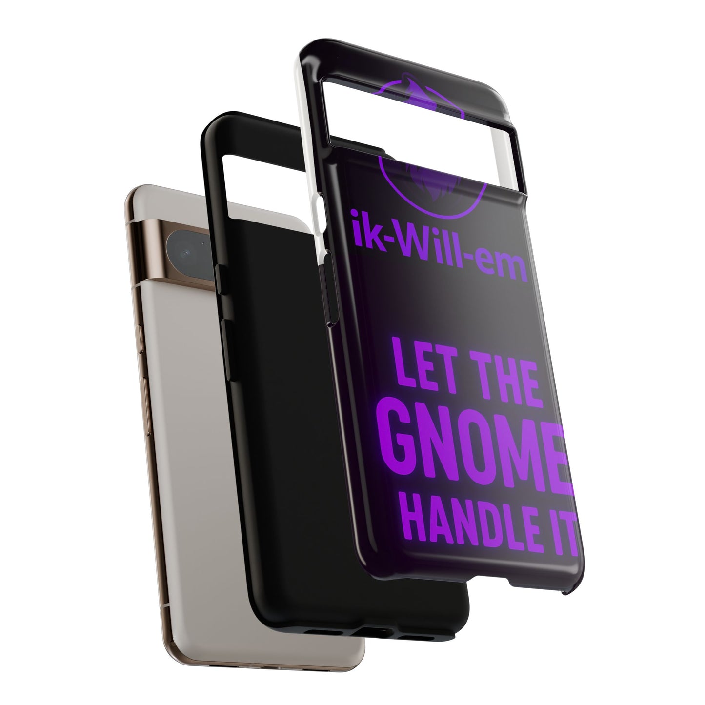 Phone Case — "Let the Gnome Handle It" Purple Neon Gnome Protective Case