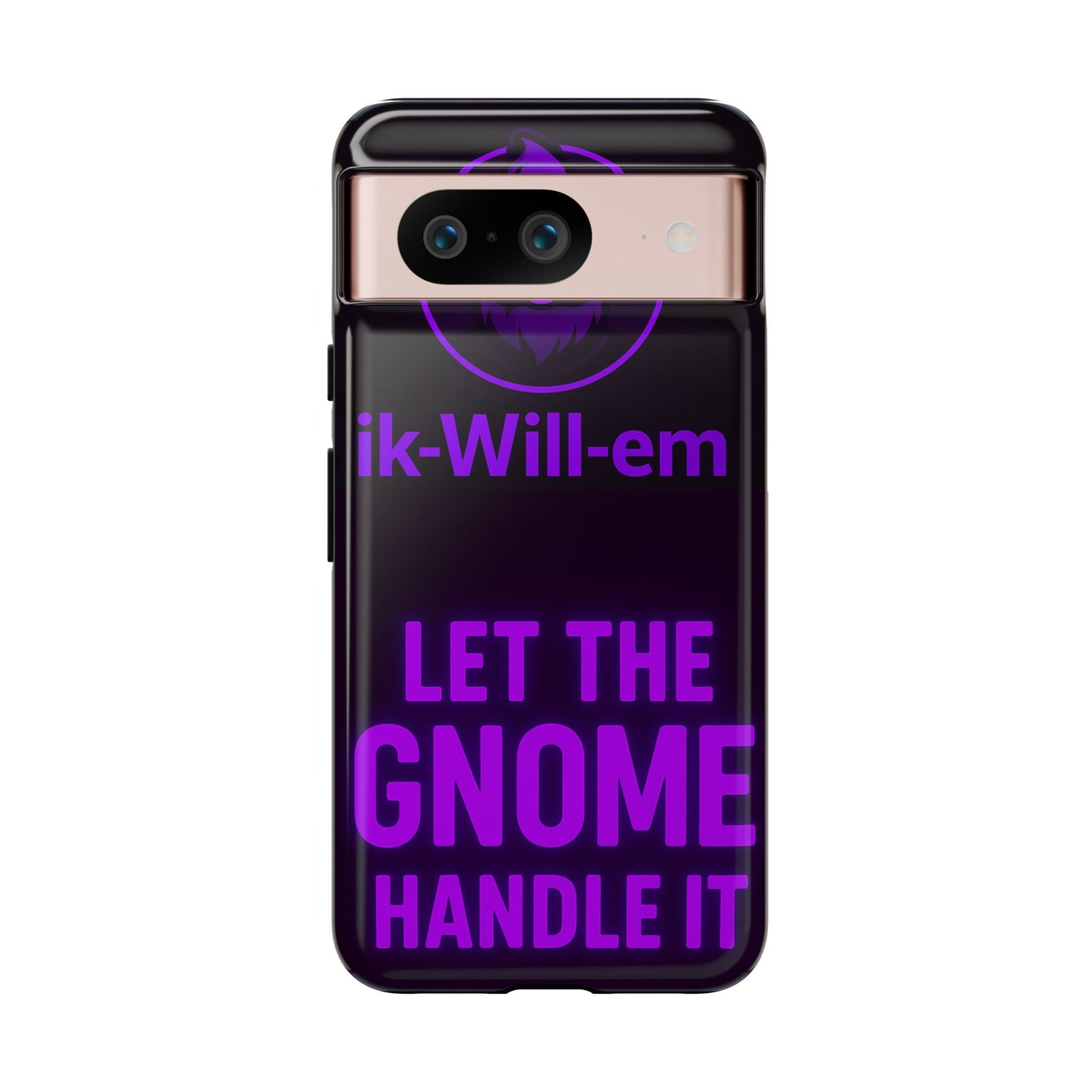 Phone Case — "Let the Gnome Handle It" Purple Neon Gnome Protective Case