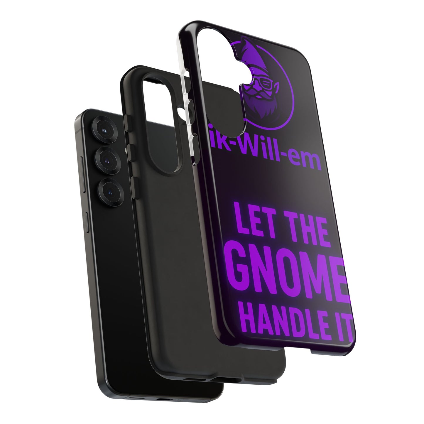 Phone Case — "Let the Gnome Handle It" Purple Neon Gnome Protective Case