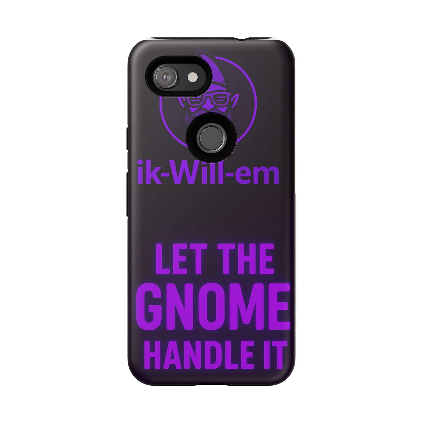 Phone Case — "Let the Gnome Handle It" Purple Neon Gnome Protective Case
