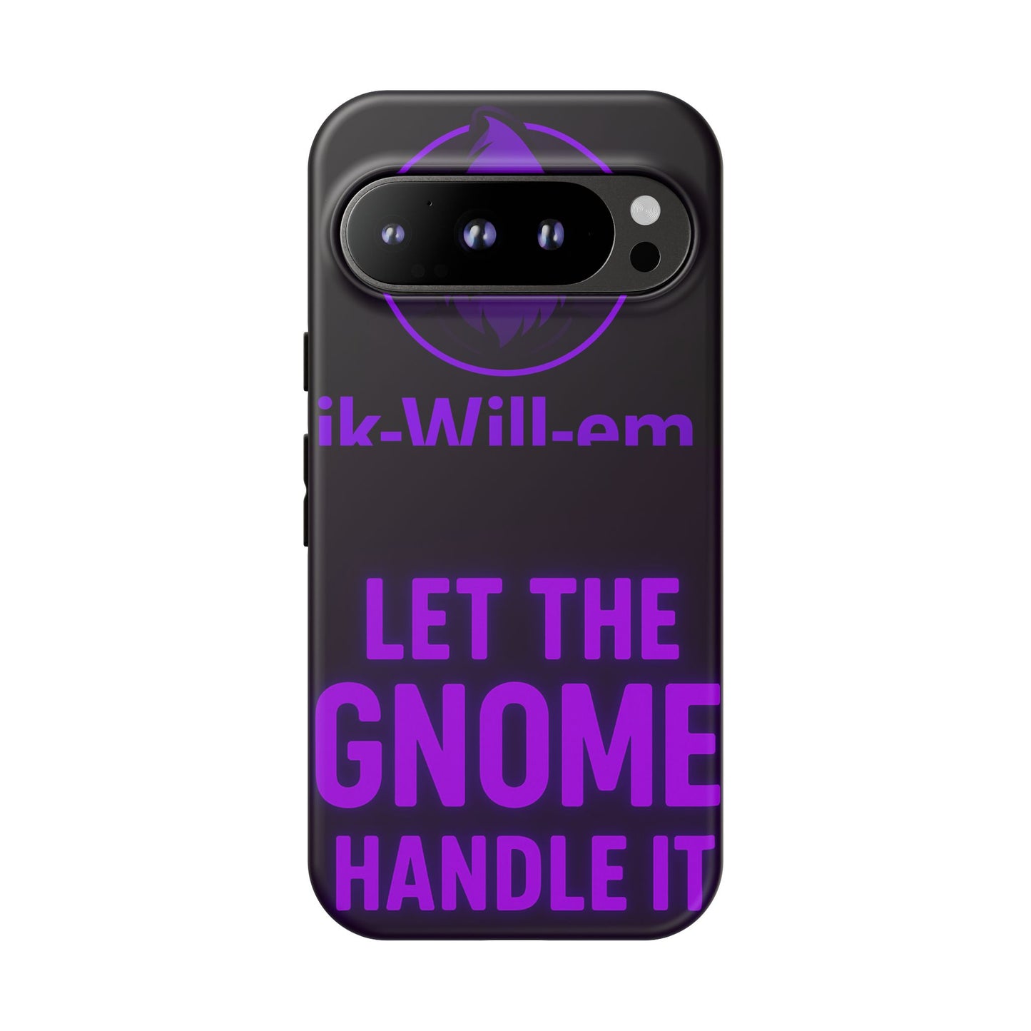 Phone Case — "Let the Gnome Handle It" Purple Neon Gnome Protective Case