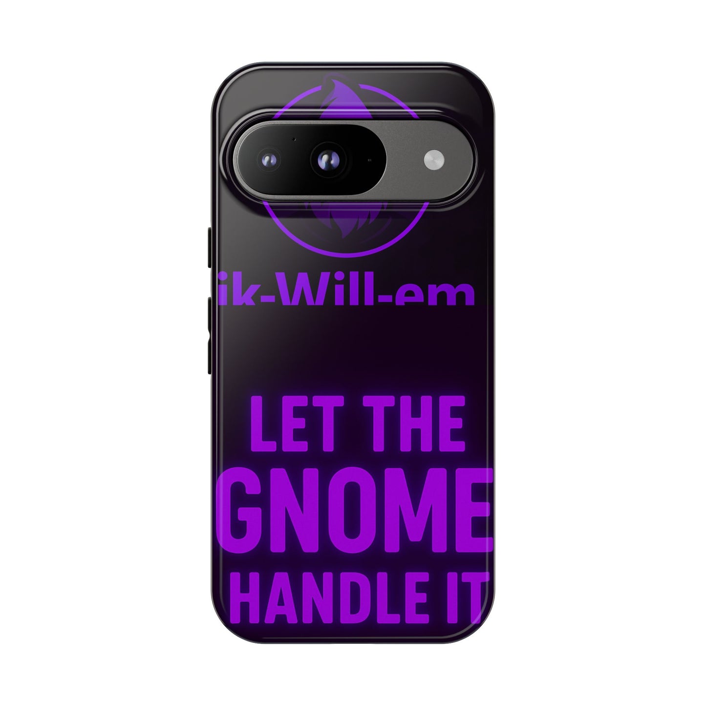 Phone Case — "Let the Gnome Handle It" Purple Neon Gnome Protective Case