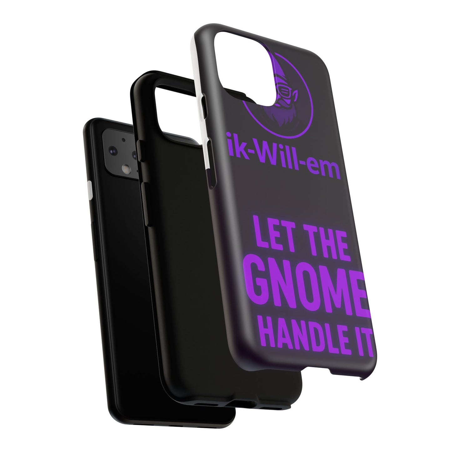 Phone Case — "Let the Gnome Handle It" Purple Neon Gnome Protective Case